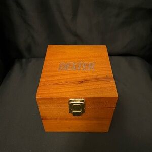 Dexter Wooden Box Blood Slides Coaster Set